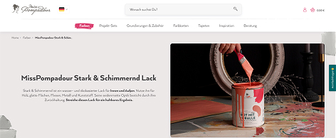 Der Onlineshop vom Shopware Kunden "Miss Pompadour"