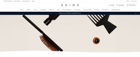 Der Onlineshop vom Shopware Kunden "Skins"